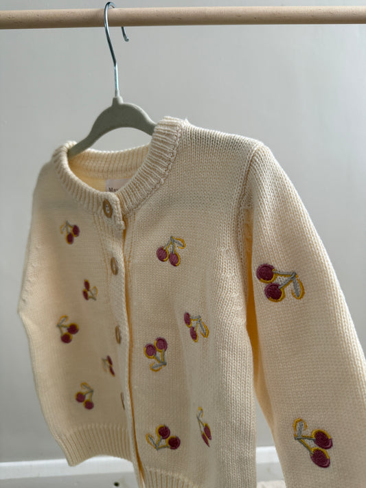 Cherry Print Cardigan