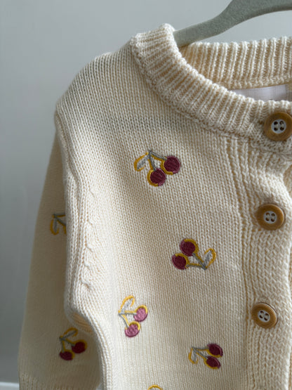 Cherry Print Cardigan