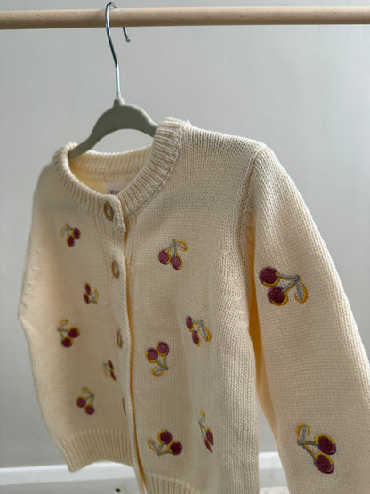 Cherry Print Cardigan